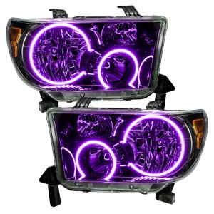 Toyota Tundra Headlight Assemblies - ORACLE Lighting - ColorSHIFT with BC1 Controller - Black Housing - `07-`13
